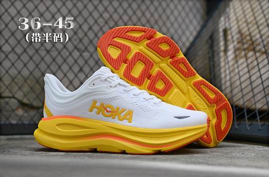 (image for) Cheap HOKA Bondi 9 Frost Sunflower Men's Women's Running Shoes-17